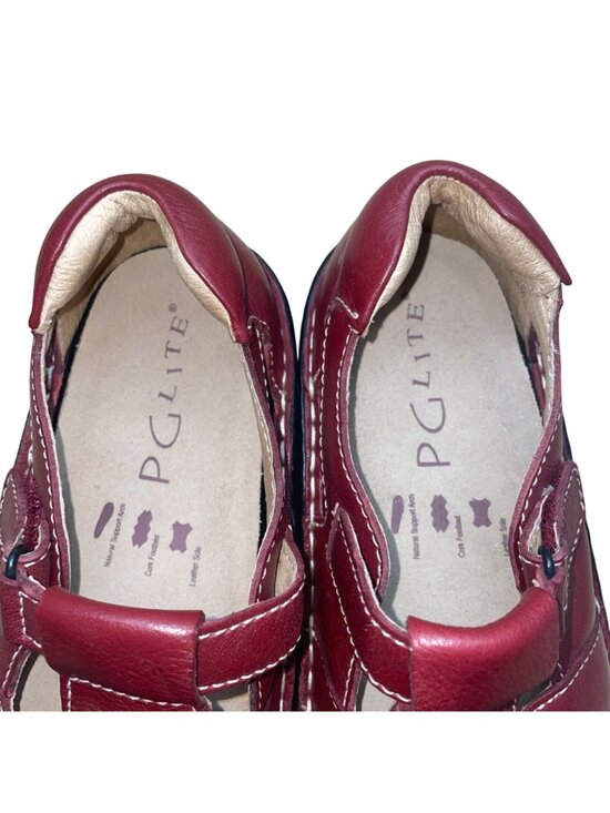 PG Lite Men’s Red Leather Adjustable Strap Closed Toe Sandals Size US11.5/12